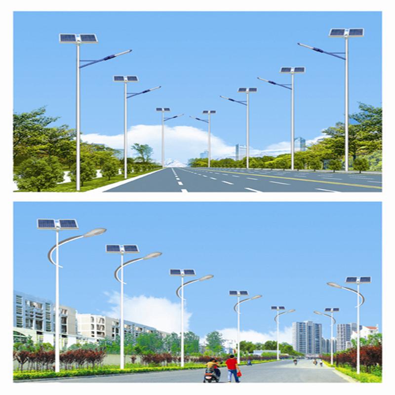 Farola solar de un solo brazo