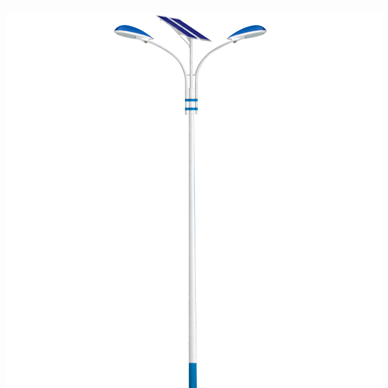 Farola solar de doble brazo