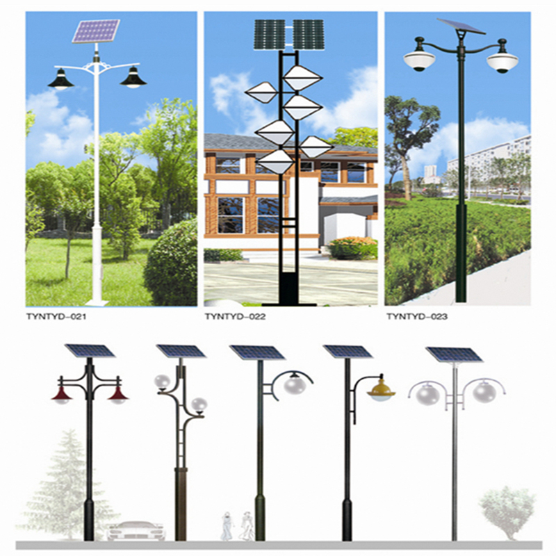 Farolas solares de formas irregulares