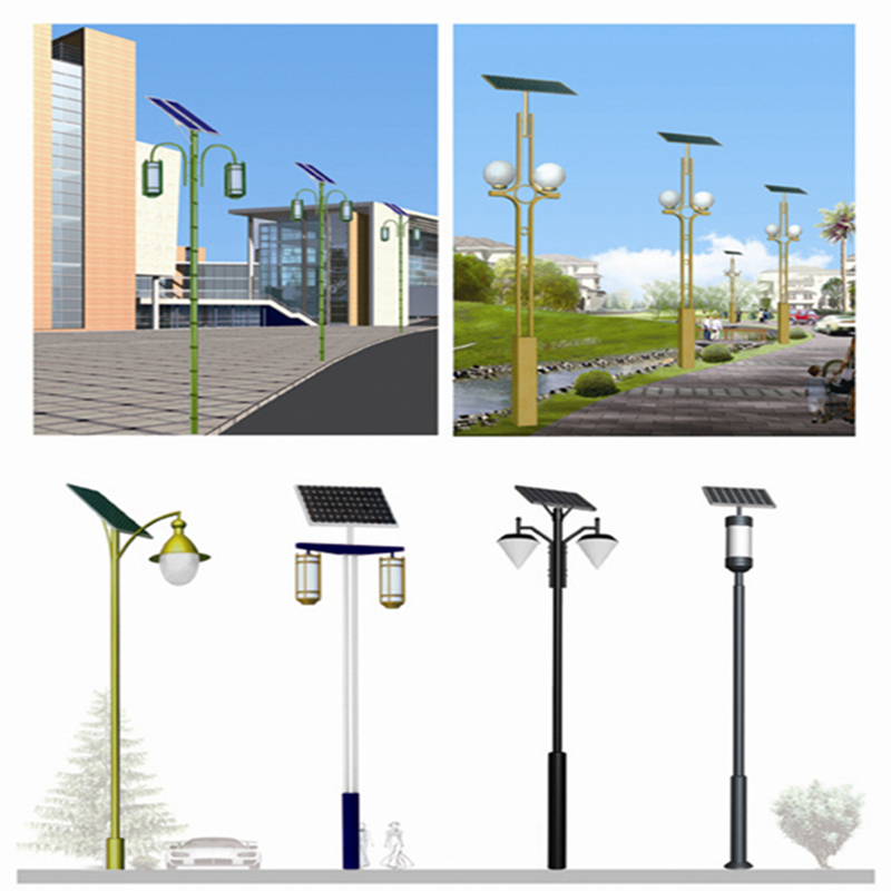 Farolas solares de formas irregulares