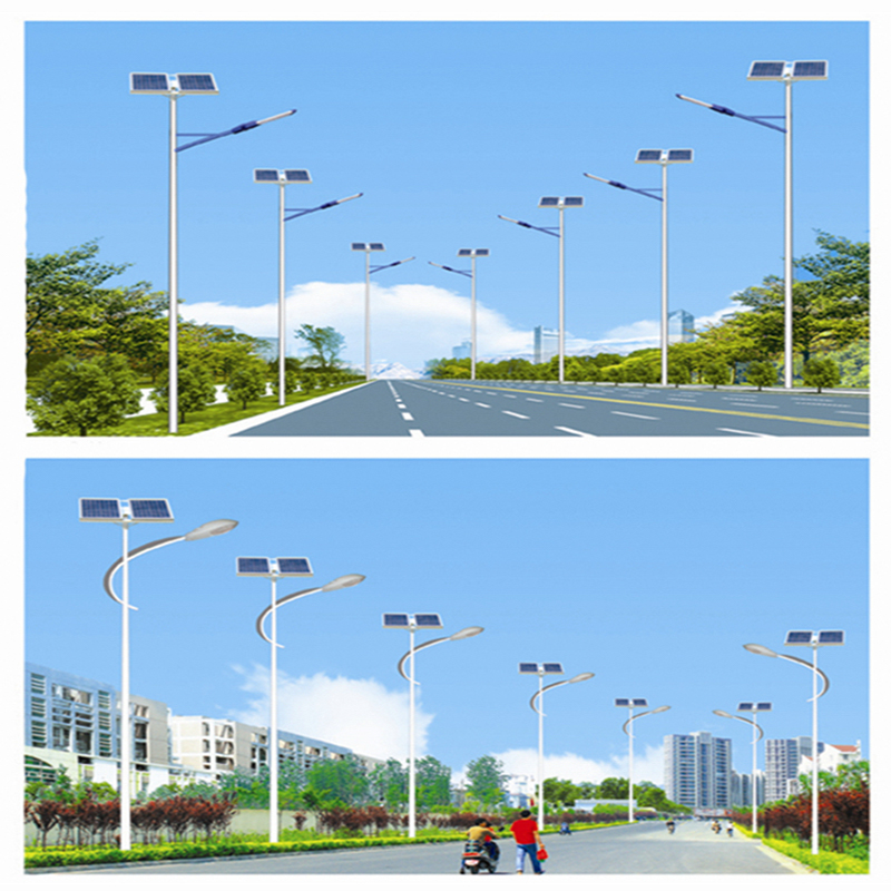 Farola solar de un solo brazo