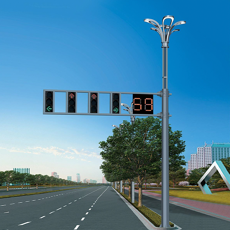 Poste combinado multifuncional para semáforos