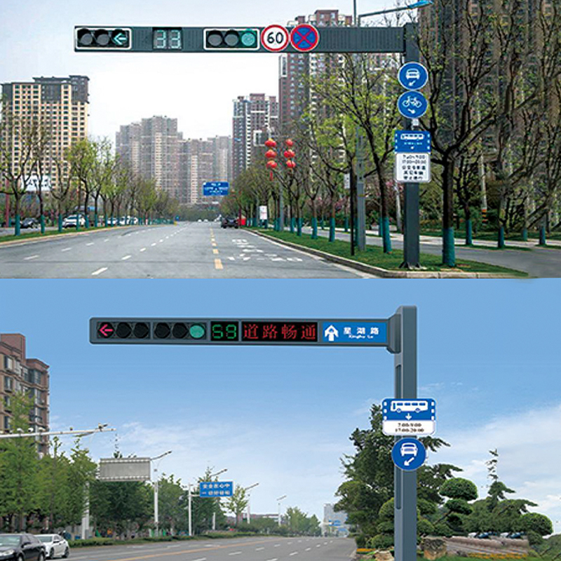 Semáforo con estructura integrada para paisajismo