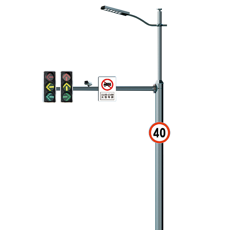 Poste combinado multifuncional para semáforos