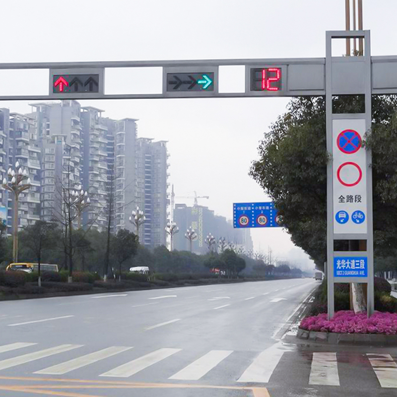Semáforo con estructura integrada para paisajismo