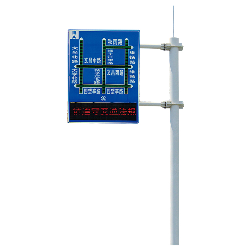 Poste de pantalla de guía de señales de tráfico LED integrado