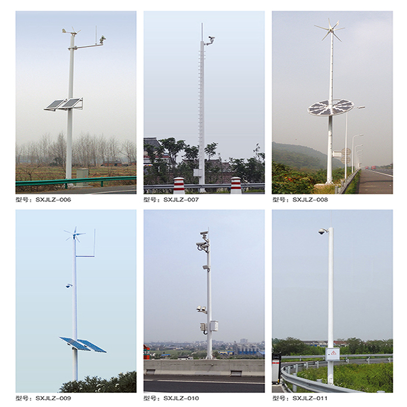 Poste de soporte para cámara con alimentación solar autónoma