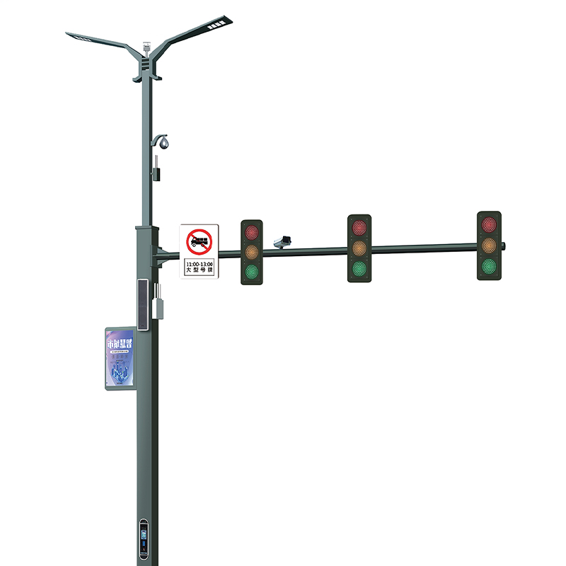 Poste combinado multifuncional para semáforos