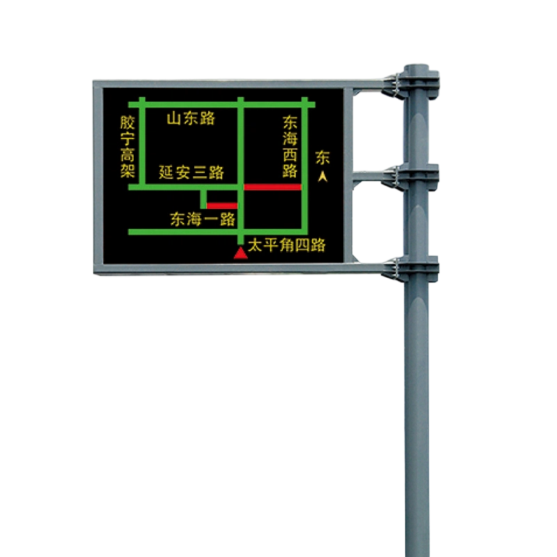 Poste para pantalla LED de guía de tráfico